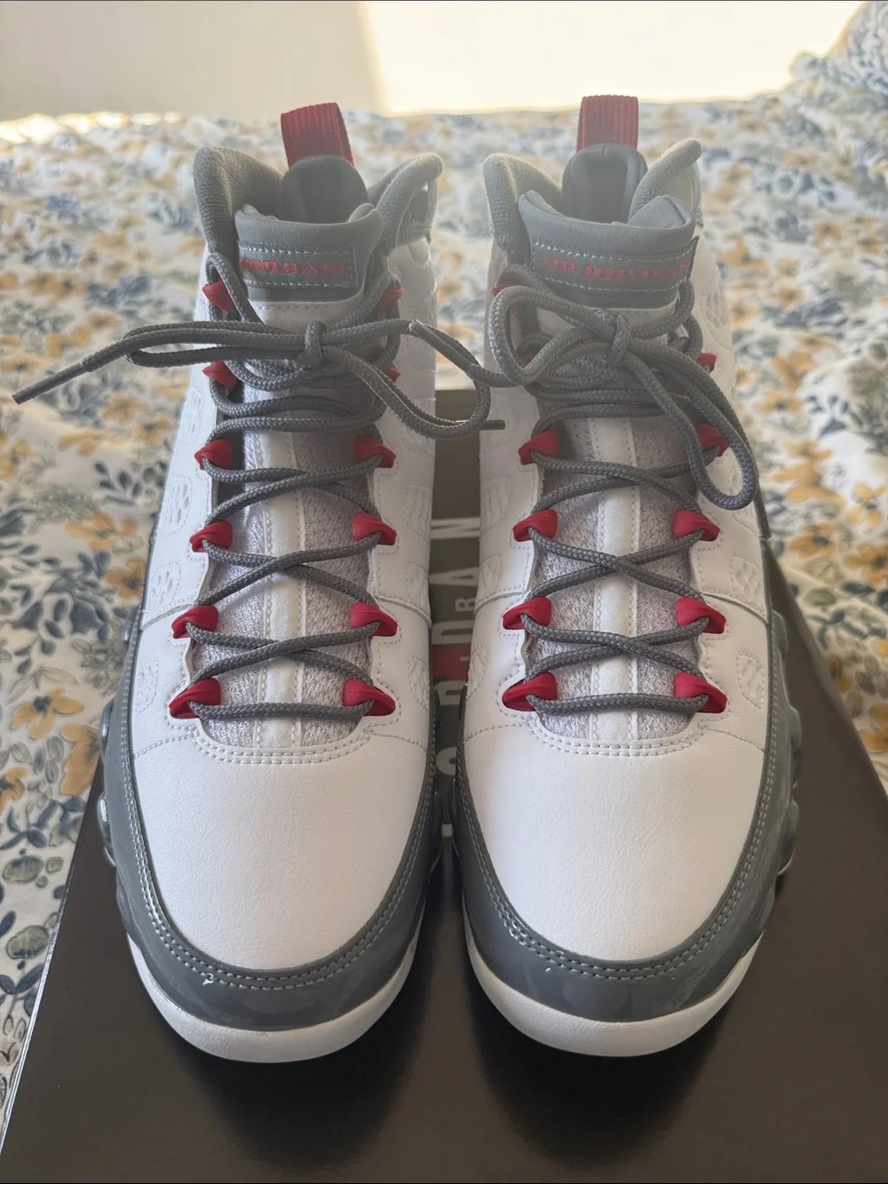 Jordan 9 Retro - White, Gray & Red Accent